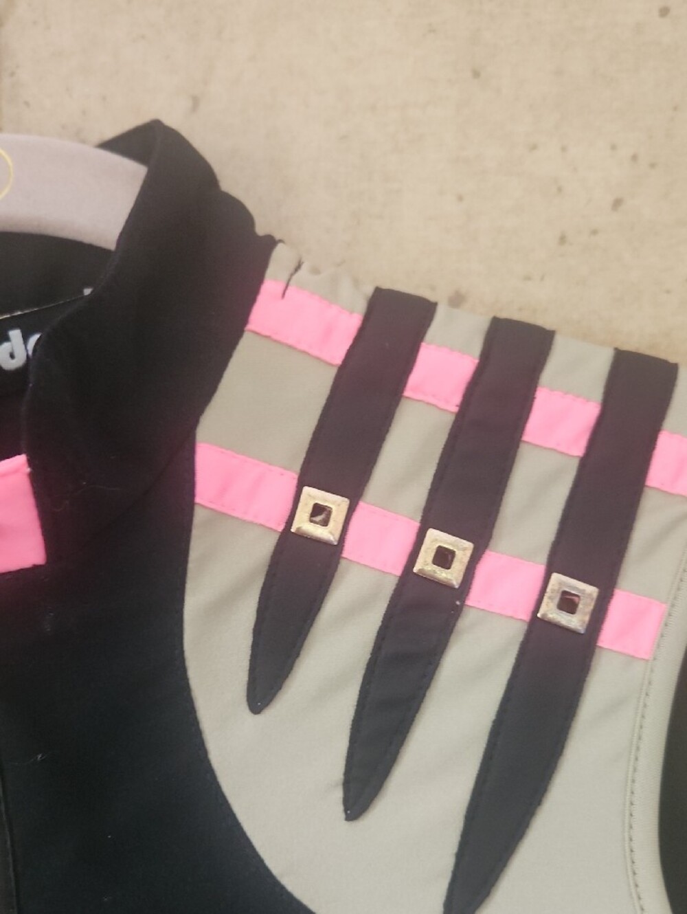 "SALE"--=Like NEW--JAMIE SADOCK Black Golf Tank with Pink and Light Gray Accents - Picture 5 of 6